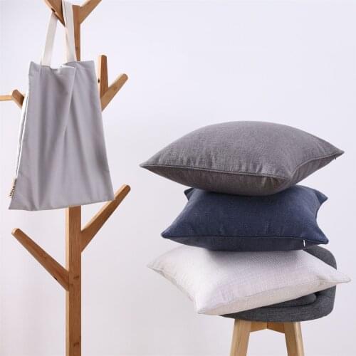 Nordic simple style solid cushion cover 30*50cm 45*45cm 50*50cm cotton decorative pillow cover home sofa office bar pillowcase