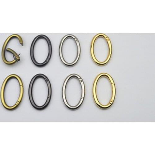 2 Pcs 3.7cm Oval Opening Buckle Spring Circle Luggage Belt Accessories Opening Ring DIY Bag Luggage Hardware Accessories