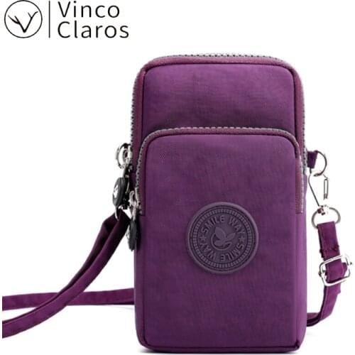 Casual Nylon Small Sports and Leisure Portable Mobile Phone Bag Cute Purses and Handbags Shoulder Crossbody Bags for Women Sac