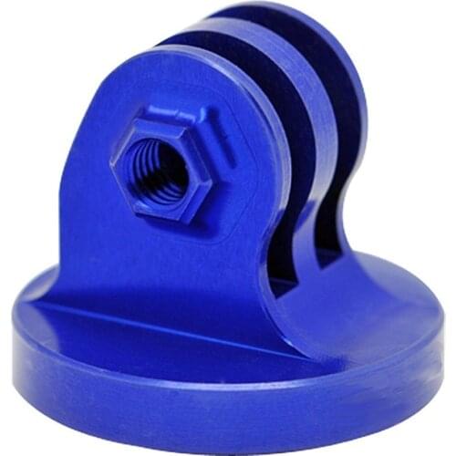 Blue CNC Tripod Adapter for GoPro Camera, Xiaomi, or Action Mount Accessorie