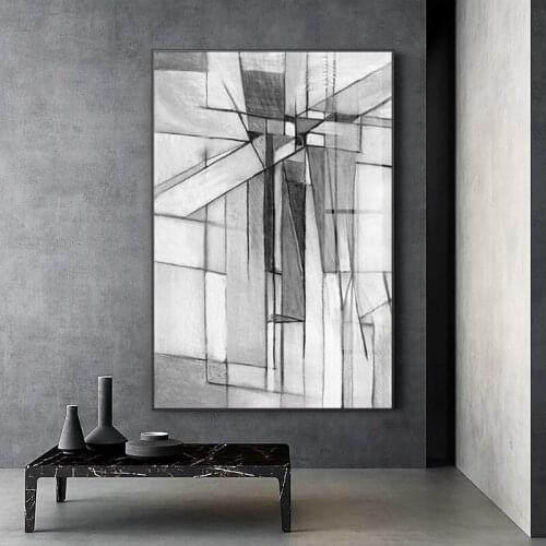 Nordic Modern Abstract Line Canvas Poster Retro Wall Art Printing Minimalist Wall Picture Living Room Decoration Painting