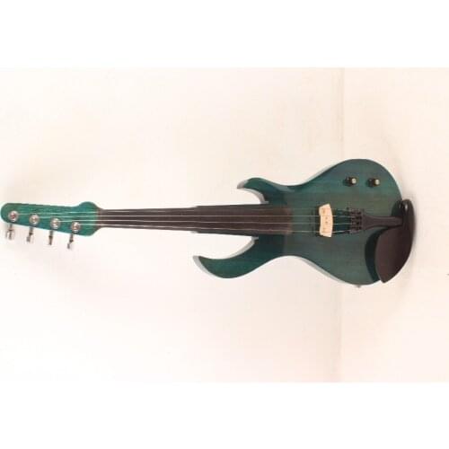 Dark blue 4 String Electric Violin New 4/4 Flame guitar shape Solid wood Powerful Sound fret 1-6