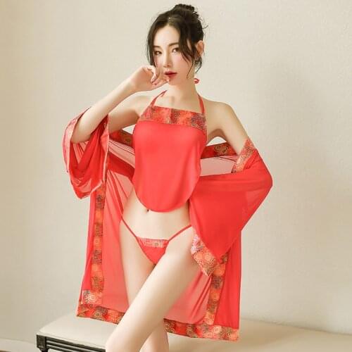 Traditional Chinese Lady Satin Pajamas Set Women Embroidery Pyjamas Suit Home Wear Red Sleepwear Bridal Lingerie Set Sex Robes