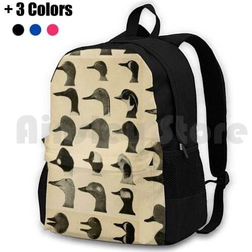 Vintage Duck Heads Outdoor Hiking Backpack Riding Climbing Sports Bag Vintage Vintage Duck Ducks Mallard Wild Wildlife Outdoors