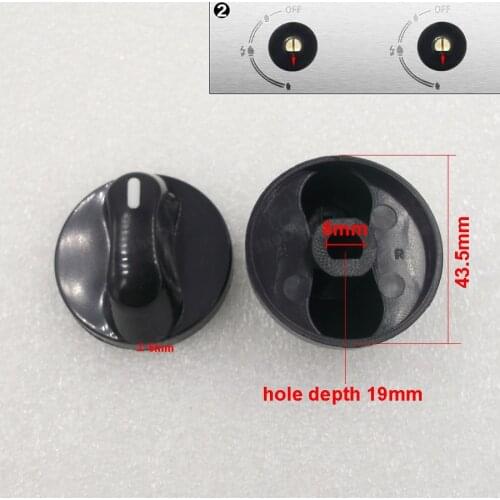 Embedded stove knob stove gas stove switch Gas cooker accessories Plasticl knob 4 pcs 8mm