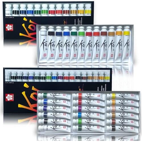 Japan Original SAKURA Fully Transparent 18-color Watercolor Paint Set Expert-level High-quality Aquarela Painting Supplies