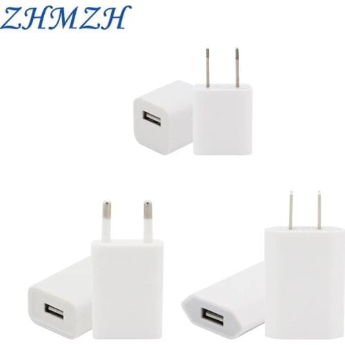ZHMZH USB Adapter EU US Plug Charger Adapter Power Supply Adapter Wall Mobile Phone Charger for iPhone X Xiaomi Mi 9 Charger