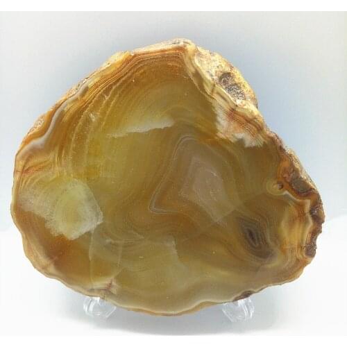 190g natural yellow agate quartz crystal slice pretty crystal slice cup mat healing decoration
