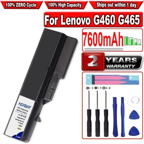 HSABAT 7600mAh Laptop L09M6Y02 L10M6F21 L09S6Y02 L09L6Y02 Battery for Lenovo G460 G465 G470 G475 G560 G565 G570 G575 G770 Z460