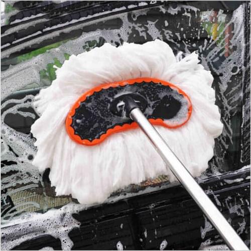 Car Adjustable Brush Car Supplies Strong Absorption Retractable Wiper Mop Cleaning Tool Milk Silk Car Brush Head Without Pole