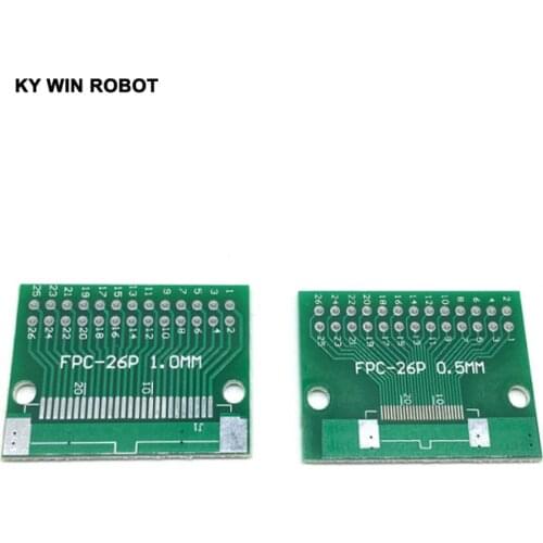 Free Shipping 10 PCS/LOT Double Side 0.5mm 1mm FFC FPC 26P 26 Pin to 2.54mm DIP Moudle PCB Board Adapter Socket Plate