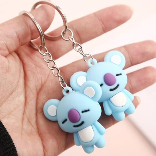Koala keychain for women PVC koala bear key chain key holder cute cartoon portachiavi chaveiro llaveros bag charm