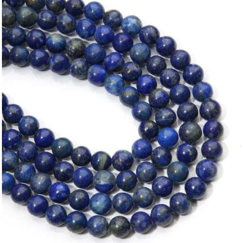 New Lapis lazuli Natural Stone Beads 6mm Fashion Jewelry Loose Beads for Jewelry Making Necklace DIY Bracelet