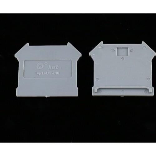 D-UK4/10 Flame retardant plate baffle/Close plate/End cap for UK3N UK5 UK6N UK10N Terminal blocks
