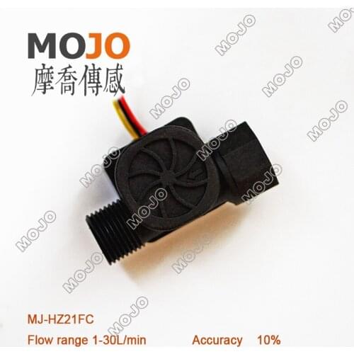 Hall Flow Sensor MJ-HZ21FC 1-30L/min G1/2" Plastics Meter Intelligent Water Dispenser 10pcs/lots