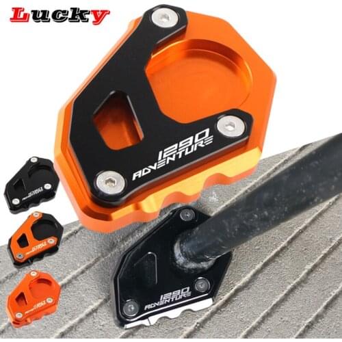 For KTM 1050 1090 1190 1290 Adventure Adv 2007-2017 2016 Motorcycle Cnc Side Stand Extension enlarger Plate Kickstand Enlarge