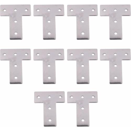 European Standard Carbon Steel T-Type Connection Plate for 4545 Aluminum Extrusion Profile Set of 10
