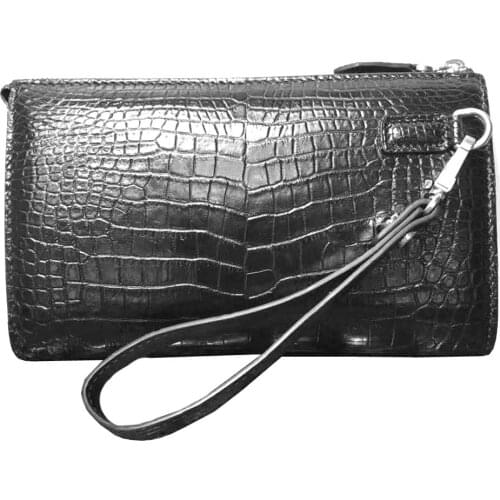 Hongsen new arrival crocodile belly handbags More screens multi-function Hand bag male bag large capacity men clutch bag