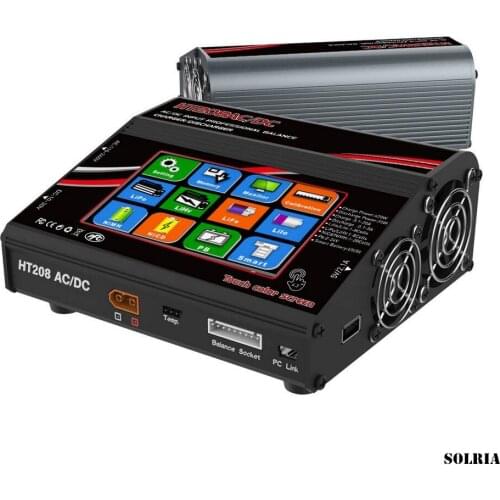 HT208 AC/DC Intelligent Balance Charger B6 B6AC Charger Model Aircraft Charger 156×143×70MM with LCD Touch Screen Tool 2020