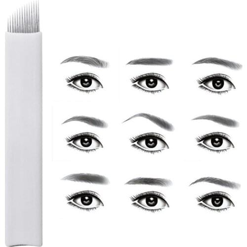 Microblading Tattoo Needles 1200pcs Permanent Makeup Eyebrow Lip Eyeliner 3D Embroidery for Manual Pen