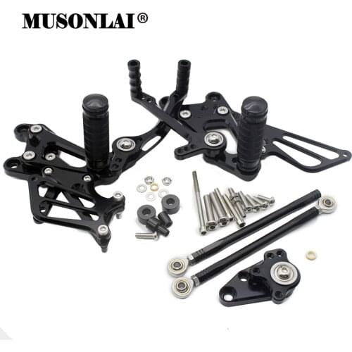 Motorcycle CNC Aluminum Rearset Footpeg Adjustable Foot Rest For Honda CBR600RR CBR 600RR 600 RR ABS 2007-2015 NON-ABS 2009-2016