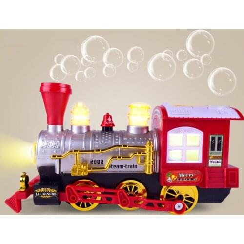 Bubble Train Musical Electric Bubble Blowing Machine Realistic Cartoon Light Toy For Kids Toys