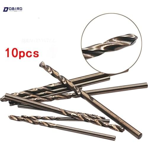 10pcs/Set Twist Drill Bit Set HSS M35 Core Drill Bit 1mm 1.5mm 2mm 2.5mm 3mm used for Steel Stainless Steel