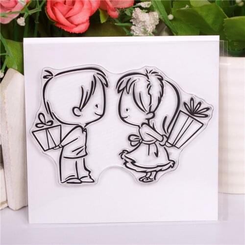 New Cartoon Pattern Stamp And Metal Die Scrapbooking Alphabet Stamp Embossing Craft Silicone Transparent Stampstampons