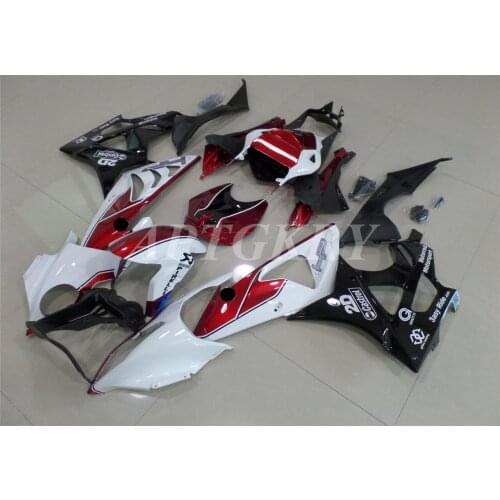 New ABS Plastic Shell Motorcycle Fairing kit Fit For BMW S1000RR 2009 2010 2011 2012 2013 2014 Bodywork set Red White