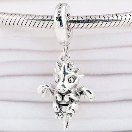 Original Vintage You Are Magic Dragon Pendant Beads Fit 925 Sterling Silver Charm Bracelet Bangle Diy Jewelry