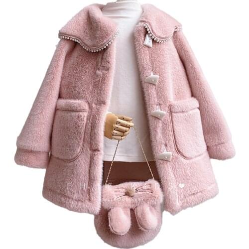 Girls Coat Girls Winter Coat Jacket Jacket Childrens Coat New Winter Baby Girls Clothing Artificial Fur Coat