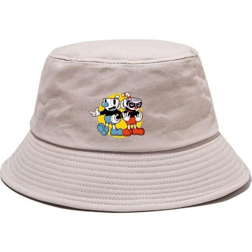 Game Cuphead Bucket Hat Casual Boonie Hat Fisherman Hat Teenger Outdoor Cap Student Summer Sun Cap Beach Hat Hip Hop Cap