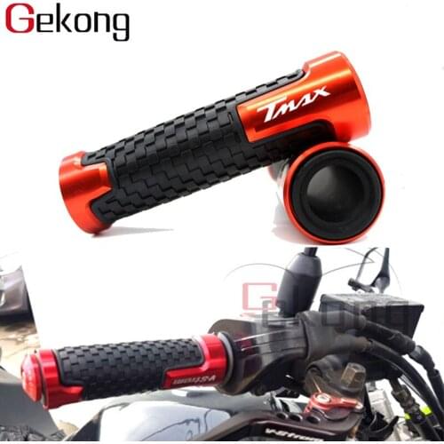 For YAMAHA TMAX 530 500 DX SX 2014 2015 2016 2018 Motorcycle Rubber Hand Grip Bar handlebar grips with logo
