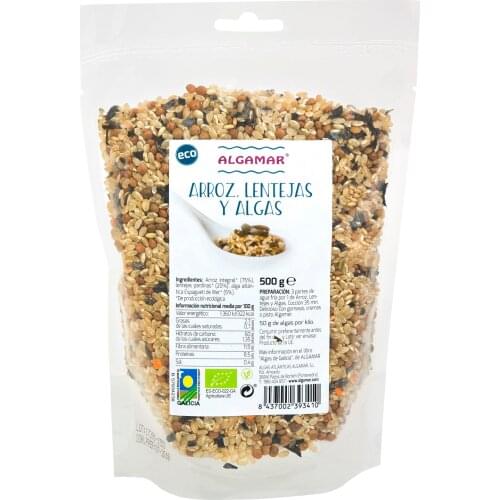 Rice, lentils and algae 500 g BIO