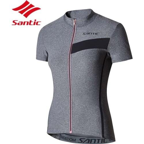 Santic Jersey Women Cycling Jersey Summer Breathable Motocross Jersey Cycling Clothing Downhill Jersey Tops Maillot Ciclismo
