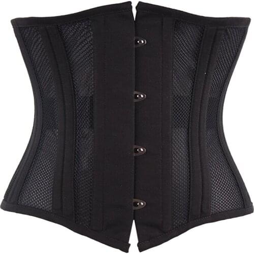 Sexy Corset Underbust Women Gothic Corset Top Curve Shaper Modeling Strap Slimming Waist Belt Lace Corsets Bustiers Black