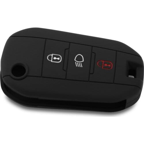 Silicone Remote Keyless Key Fob Cover Case Shell Skin Hood Protector for Peugeot 3008 208 308 RCZ 508 408 2008 307