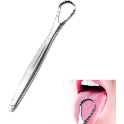 Hygiene Keep Fresh Breath Tongue Cleaner Scraper Safe Tool Oral Brush Stainless Steel Reusable Healthy Practical Dental Care