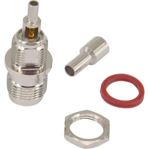TNC female jack nut bulkhead window crimp for RG316 LMR100 RG174