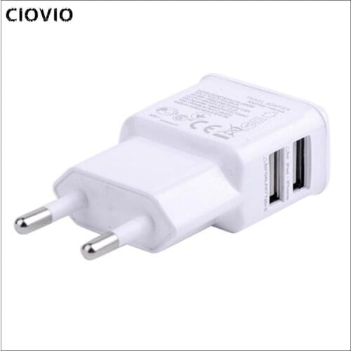 Universal 2.1A/1A Dual 2-Port USB AC Adapter Charger EU Plug