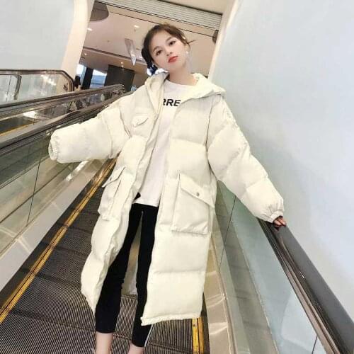 Winter Down Cotton Jacket Women Loose Hooded Cotton-padded Clothes Female Parka Warm Thick Student Oversize Winter Coat New Z574