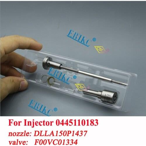 0445110183 ERIKC Diesel Injector Overhaul Repair Kits Nozzle DLLA150P1437 Control Valve F00VC01334 For Bosch FIAT 0986435102