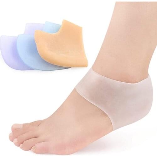 2pcs Medical Grade Silicone Heel Protectors Socks Pedicure Moisturizing Feet Pain Relief Heels Foot Health Care Protectors Socks