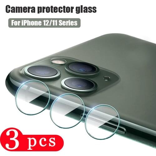 3/2/1Pcs Camera Lens for iphone 12 mini 11 pro XS Max XR X 8 7 plus Camera protector Glass iphone SE 2020 phone screen protector
