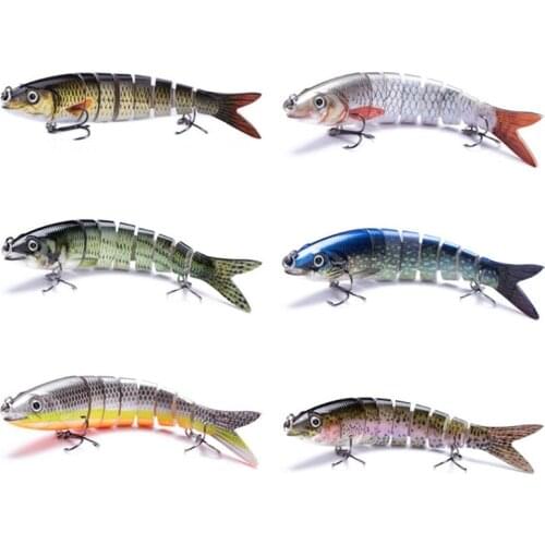 3 Pcs/set Multi Jointed Fishing Lures 135mm/20g Crankbait 8 Segments Wobblers Artificial Bait Hard Swimbait