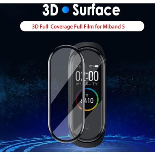 3D Screen Protector for Xiaomi Mi Band 5 Film HD Full Cover Protective Film for Xiaomi Miband 5 NFC Protective Film Not Glass