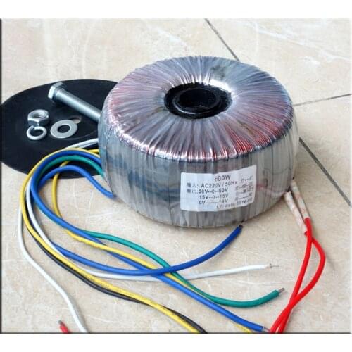 600W Ring Transformer Output 50V-0-50V 15V-0-15V 14V-0V