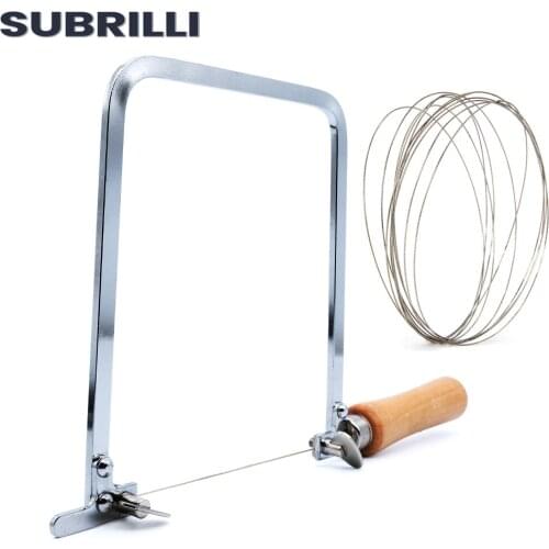SUBRILLI Coping Saw Steel Frame with Wire Saw for Jade Stone Ceramic Glass Wood Metal Accurate Cutting Sawbow DIY Hand Tools