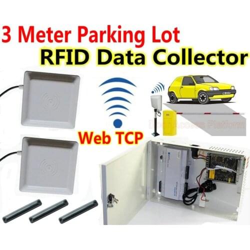 0~3 Meters Car Parking Lot Car Barrier gate UHF RFID 900MHz Long range reader work Web Browser /TCP/IP Access Controller panel