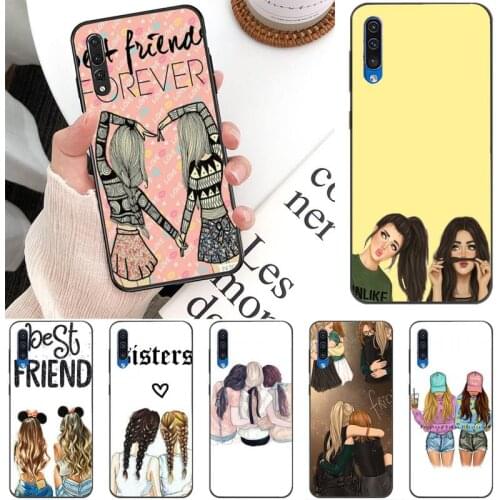 Best Friend Forever Sister Phone Case For Redmi 9A 8A 7 6 6A Note 9 8 8T Pro Max Redmi 9 K20 K30 Pro Black Soft TPU Case
